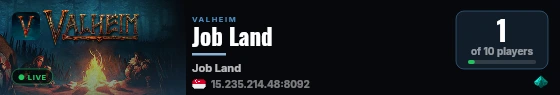 Job Land live status badge