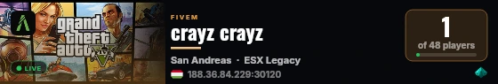 crayz crayz live status badge