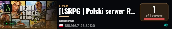 [LSRPG | Polski serwer RPG GTA V] live status badge