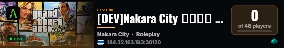 [DEV]Nakara City นครา ┃ Thai RP live status badge