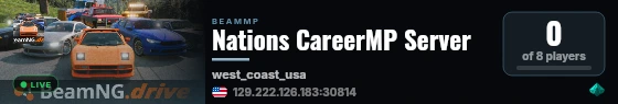 Nations CareerMP Server live status badge