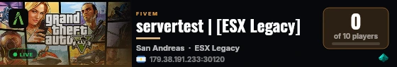 servertest | [ESX Legacy] live status badge