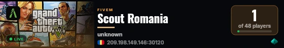 Scout Romania live status badge