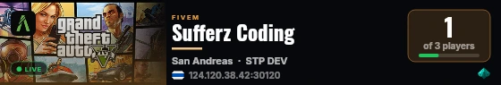 Sufferz Coding live status badge