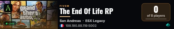 The End Of Life RP live status badge