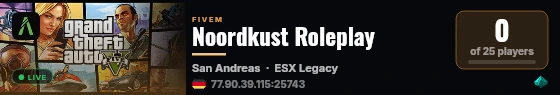 Noordkust Roleplay live status badge