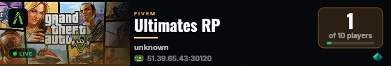 Ultimates RP live status badge