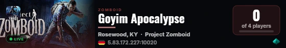 Goyim Apocalypse live status badge