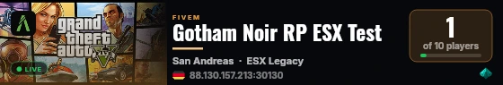 Gotham Noir RP ESX Test live status badge