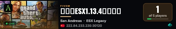 沐枫的ESX1.13.4纯净基础 live status badge
