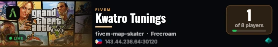 Kwatro Tunings live status badge