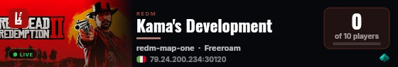 Kama's Development live status badge