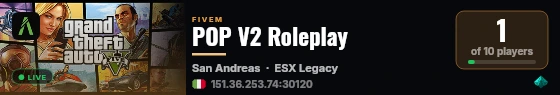 POP V2 Roleplay  live status badge