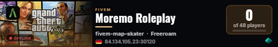 Moremo Roleplay live status badge