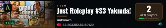 Just Roleplay #S3 Yakında! live status badge