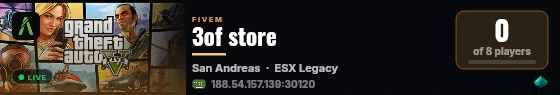 3of store  live status badge