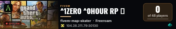 ^1ZERO ^0HOUR RP ☣️ live status badge