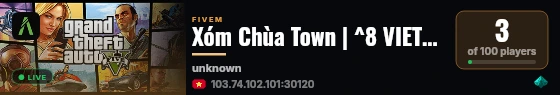 Xóm Chùa Town | ^8 VIETNAM ROLEPLAY | ^8 FASHION & BUSINESS live status badge