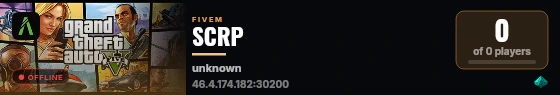 SCRP live status badge