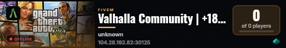 Valhalla Community | +18 Beta | Desarrollo live status badge