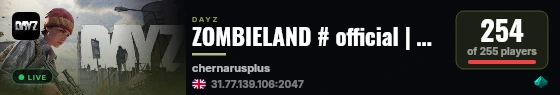 ZOMBIELAND # official | Main # High FPS live status badge