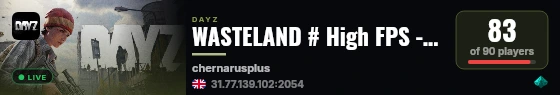 WASTELAND # High FPS - PVP # Vanilla+ live status badge