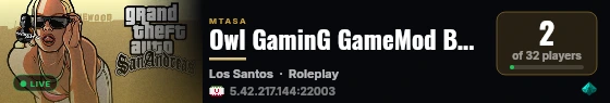Owl GaminG GameMod By BigDev.IR live status badge
