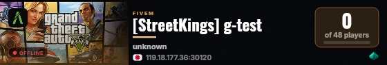 [StreetKings] g-test live status badge