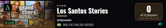 Los Santos Stories live status badge