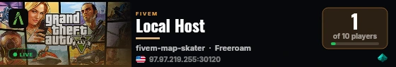 Local Host live status badge