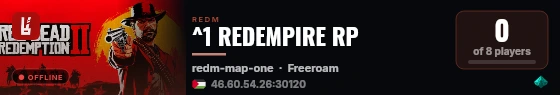 ^1 REDEMPIRE RP live status badge