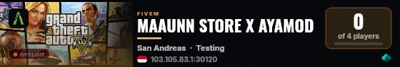 MAAUNN STORE X AYAMOD live status badge