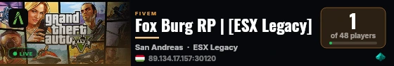 Fox Burg RP | [ESX Legacy] live status badge