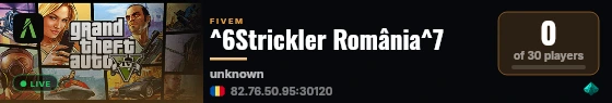 ^6Strickler România^7 live status badge