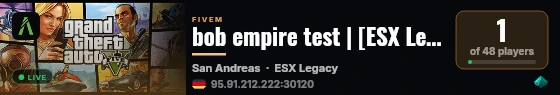bob empire test | [ESX Legacy] live status badge