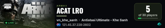 ACAT LRO live status badge