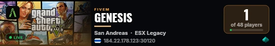 GENESIS live status badge