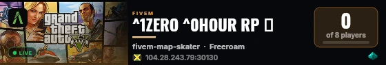 ^1ZERO ^0HOUR RP ☣️ live status badge