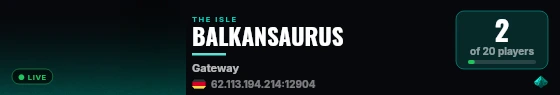BALKANSAURUS live status badge