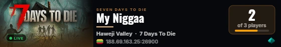 My Niggaa live status badge