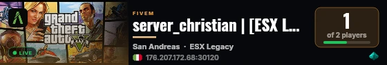 server_christian | [ESX Legacy] live status badge