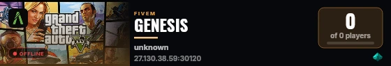 GENESIS live status badge