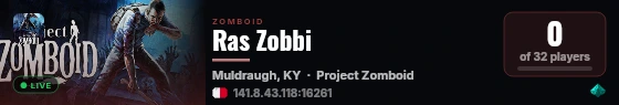 My PZ Server live status badge
