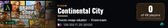 Continental City live status badge