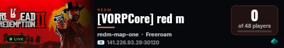 [VORPCore] red m live status badge