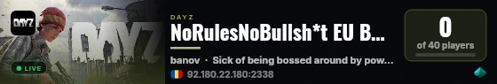 NoRulesNoBullsh*t EU Banov Vanilla+ 1PP discord:nTnyWpt4cq live status badge