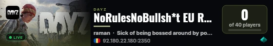 NoRulesNoBullsh*t EU Raman Vanilla+ 1PP discord:nTnyWpt4cq live status badge