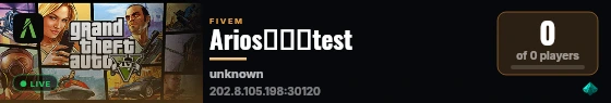 Arios测试服test live status badge