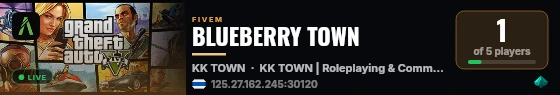 BLUEBERRY TOWN live status badge