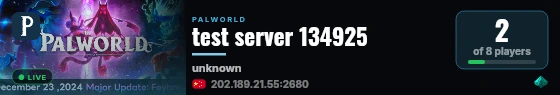test server 134925 live status badge